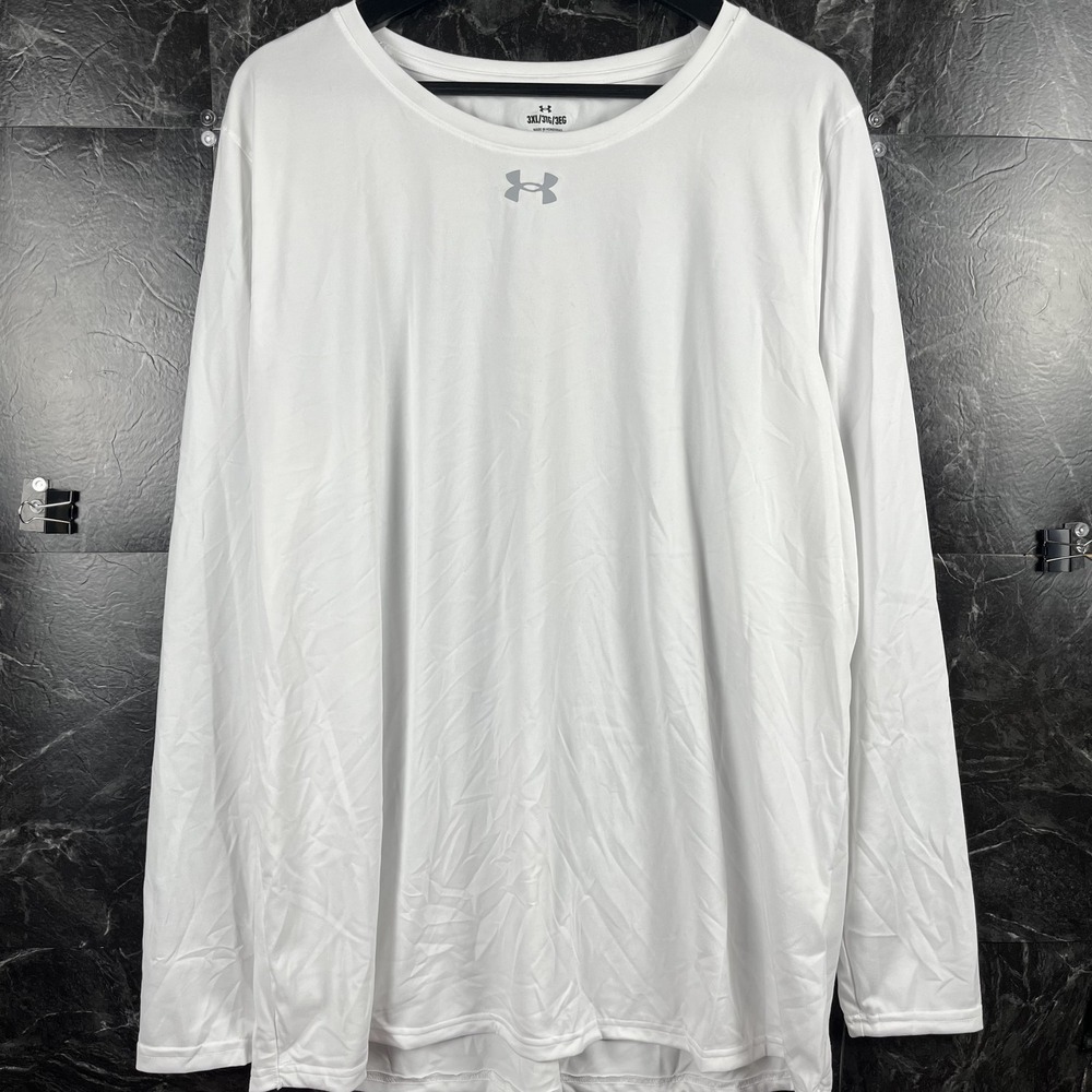 Under Armour Men's White Running Sleeve Shirt 3XL